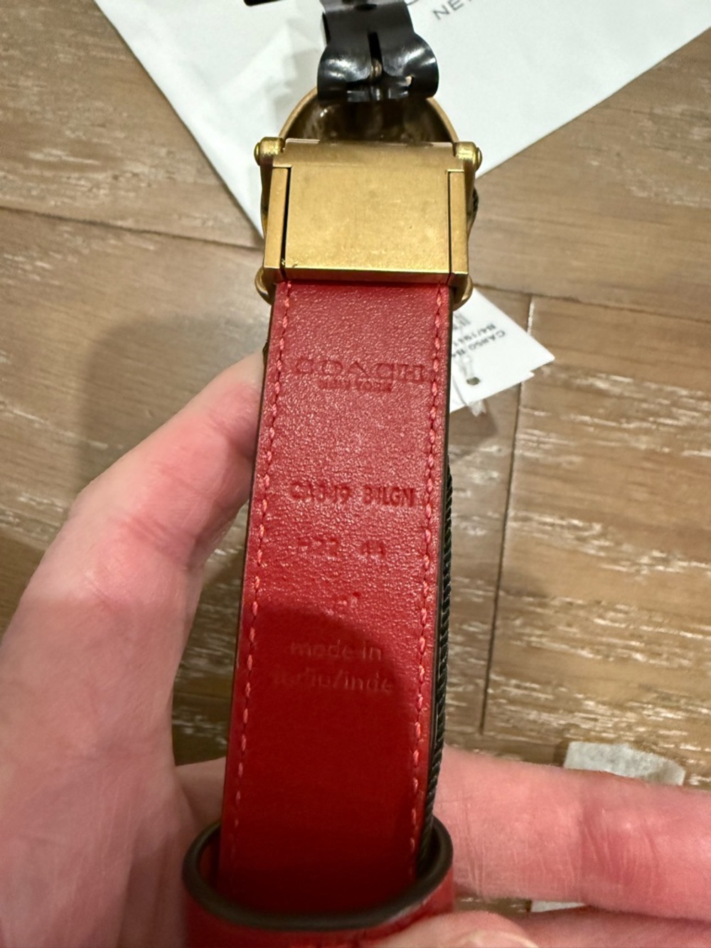 Coach Brown Reversible Leather Belt with Brass C' Buckle and including Dust Bag - Picture 5 of 9